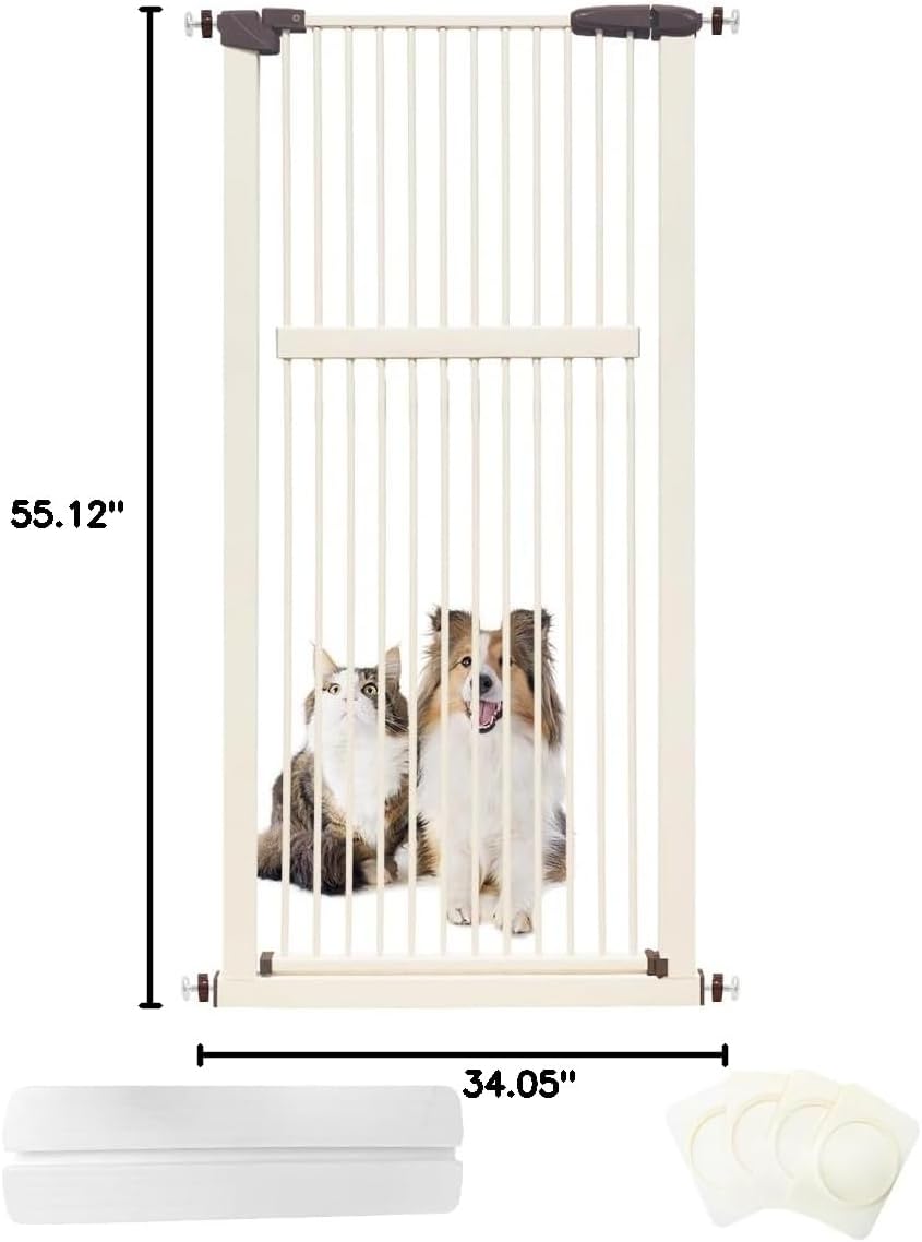 Lumizone Extra Tall Pet Gate 55.12" High Pressure Mounted 30.12"-34.05" - $95