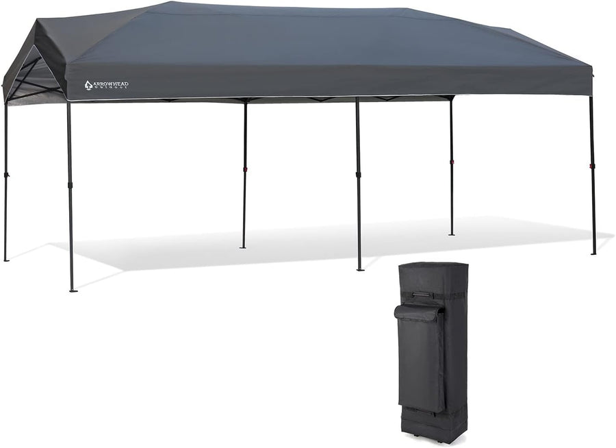 ARROWHEAD OUTDOOR 10’x20’ Pop-Up Canopy & Instant Shelter, Easy One Person Setup - $100