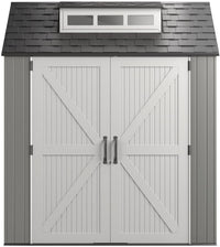 Rubbermaid Resin Outdoor Storage Shed With Floor (7 x 7 Ft), Weather Resistant - $655