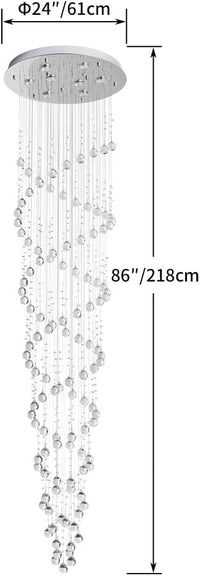 Saint Mossi Modern K9 Crystal Raindrop Chandelier Lighting - $120