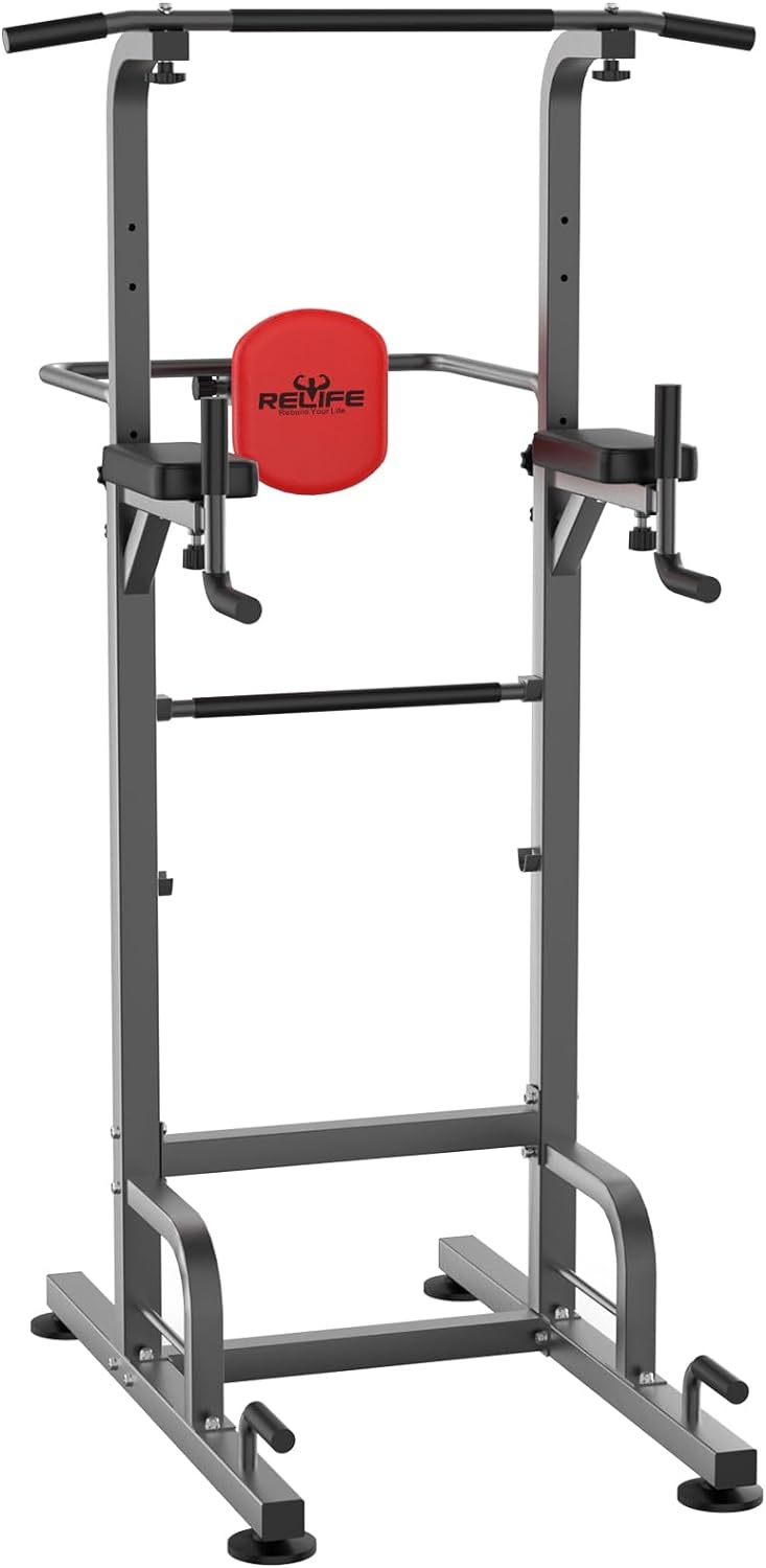 RELIFE REBUILD YOUR LIFE Power Tower Pull Up Bar Station Workout Dip Station - $90