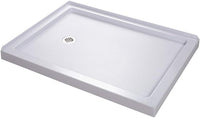 DreamLine SlimLine 34 in. D x 48 in. W x 2 3/4 in. H Left Drain Shower Base - $125