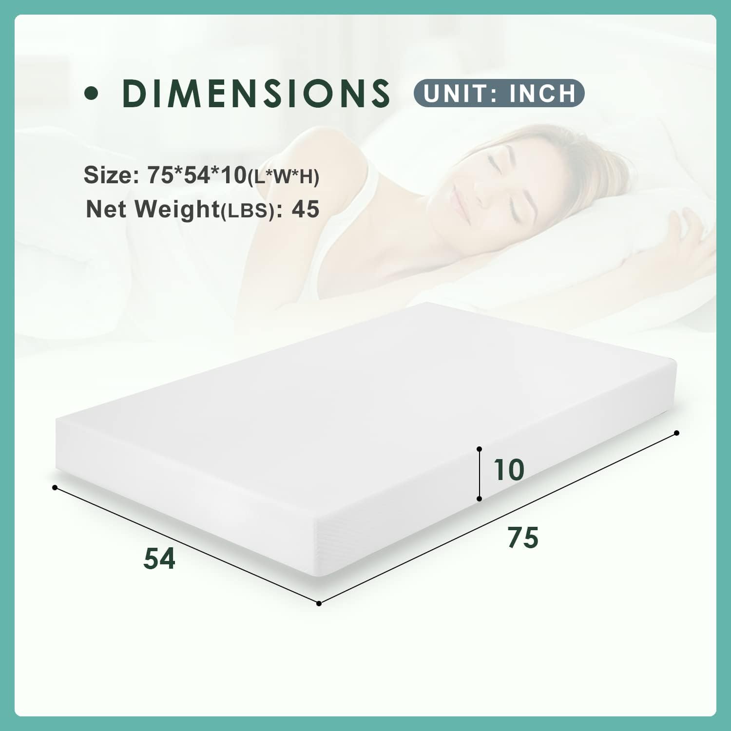 PayLessHere 10 Inch Full Gel Memory Foam Mattress Fiberglass Free - $105