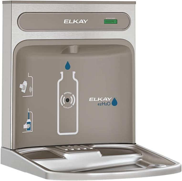 Elkay EZWSRK Bottle Filling Station, 18.81 x 17.88 x 3.56 inches, Stainless Steel-$385