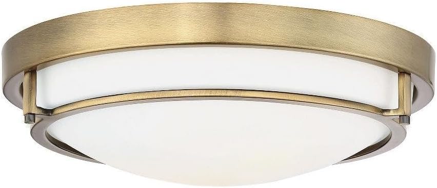 PL0082NB Transitional 2 Light 13 inch Natural Brass Flush Mount Ceiling Light - $55
