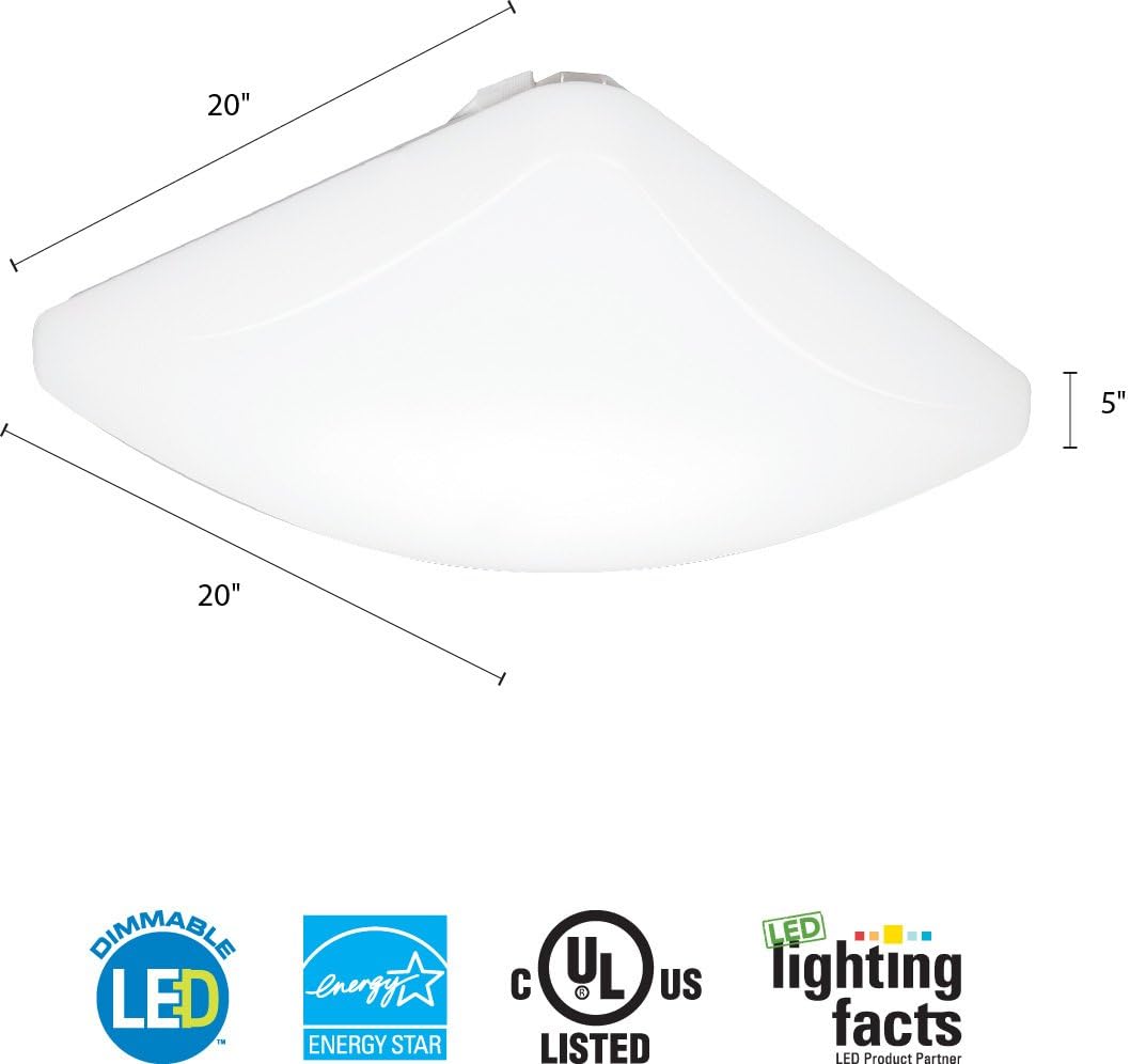 Lithonia Lighting 20-Inch Dimmable LED Square, 4000 Lumens