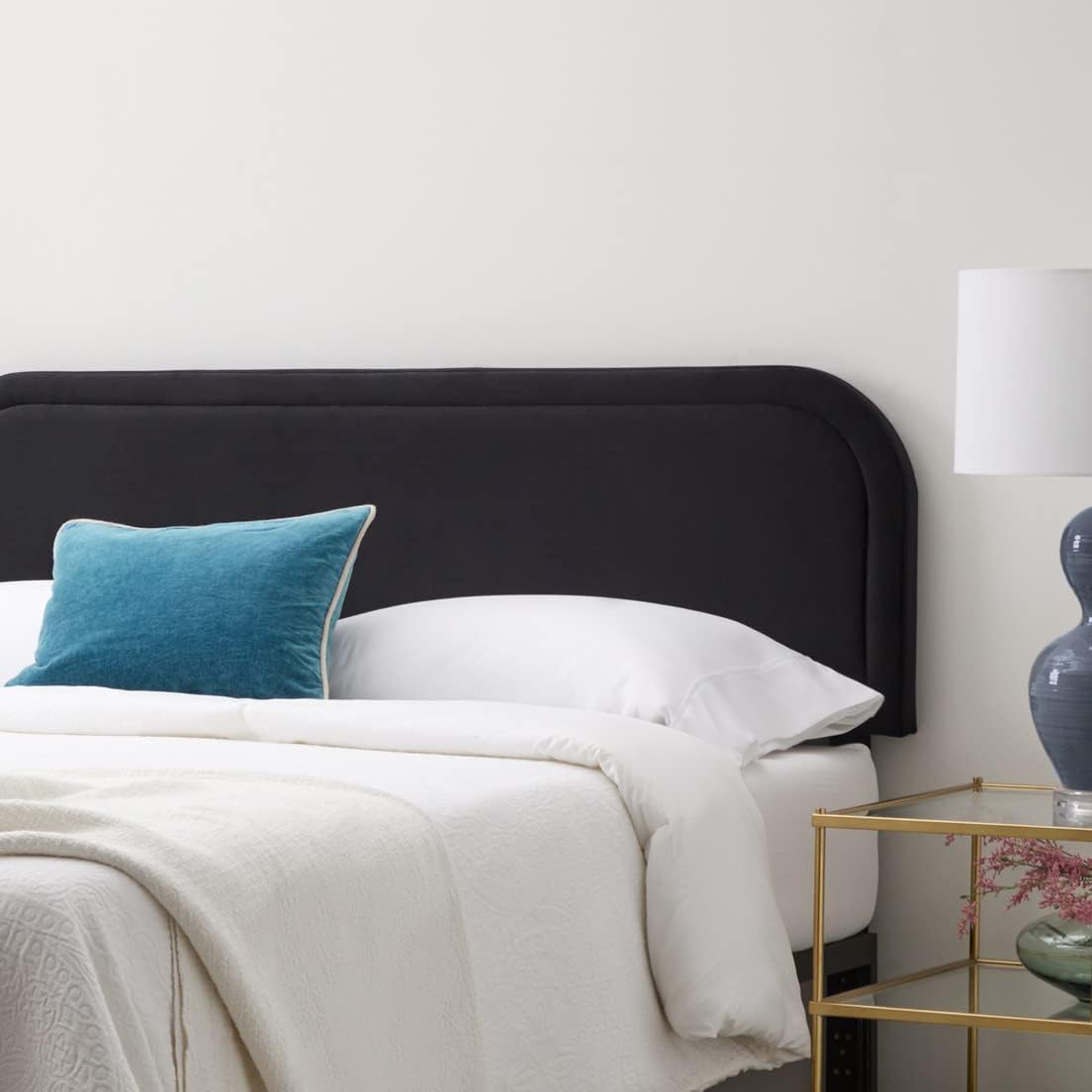 Edenbrook Miller Low Profile, Performance Velvet Headboard for King Size Bed, Black - $70