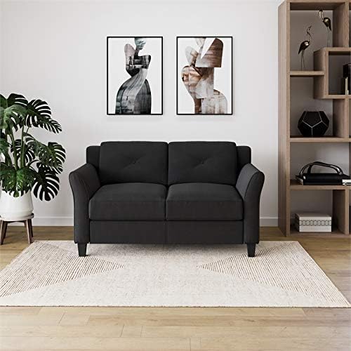 Lifestyle Solutions Loveseat Sofa, Black - $250