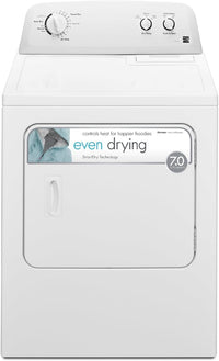 Kenmore 29" Front Load Electric Dryer with Wrinkle Guard, White - $420