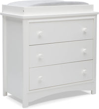 Delta Children Perry 3 Drawer Dresser with Changing Top, Bianca White - $170