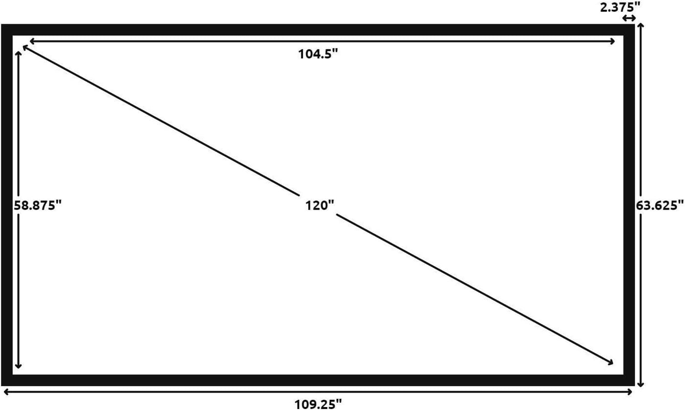 STR Series 6 Piece White 1.1 Gain 120" Diagonal 16:9 Format Projection Screen - $170