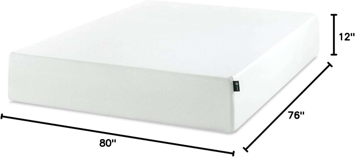 ZINUS 12 Inch Green Tea Memory Foam Mattress [New Version], King - $230