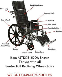 Drive Medical STD22RBDDA Sentra Heavy Duty Wheelchair with Detachable Desk Arms - $320