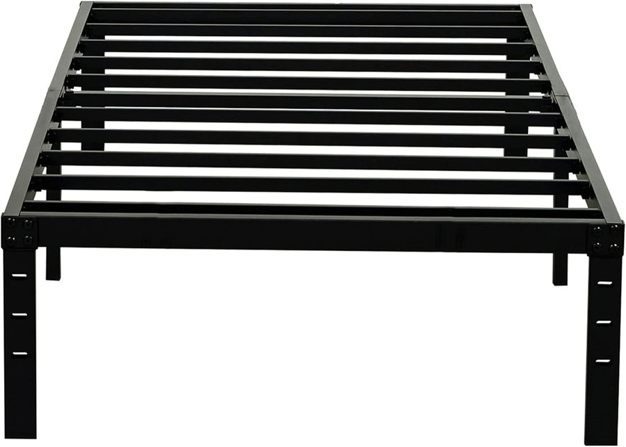 Wulanos Twin Size Bed Frame, 3500lbs Heavy Duty Metal Platform, Black - $50