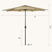 Abba Patio 9FT Lyon Outdoor Patio Umbrella Outdoor Table Umbrella - $30