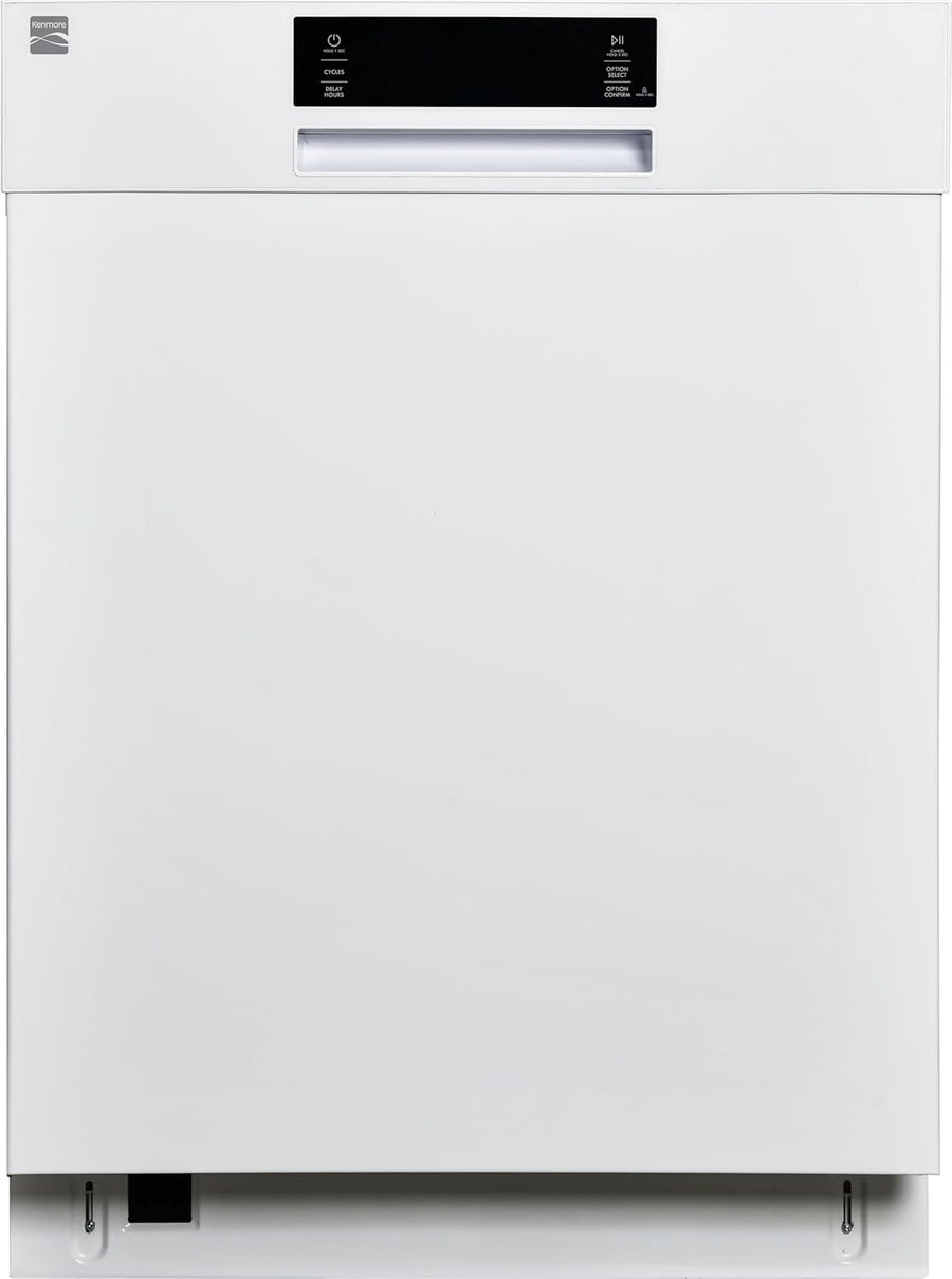 Kenmore 24" Built-In Stainless Steel Tub Dishwasher with SmartWash, White - $300