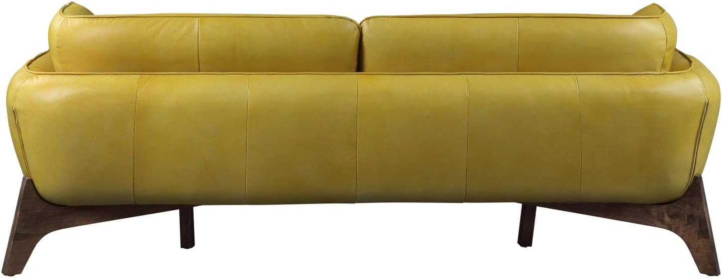 ACME Furniture Pesach Sofas, Mustard Leather - $1500