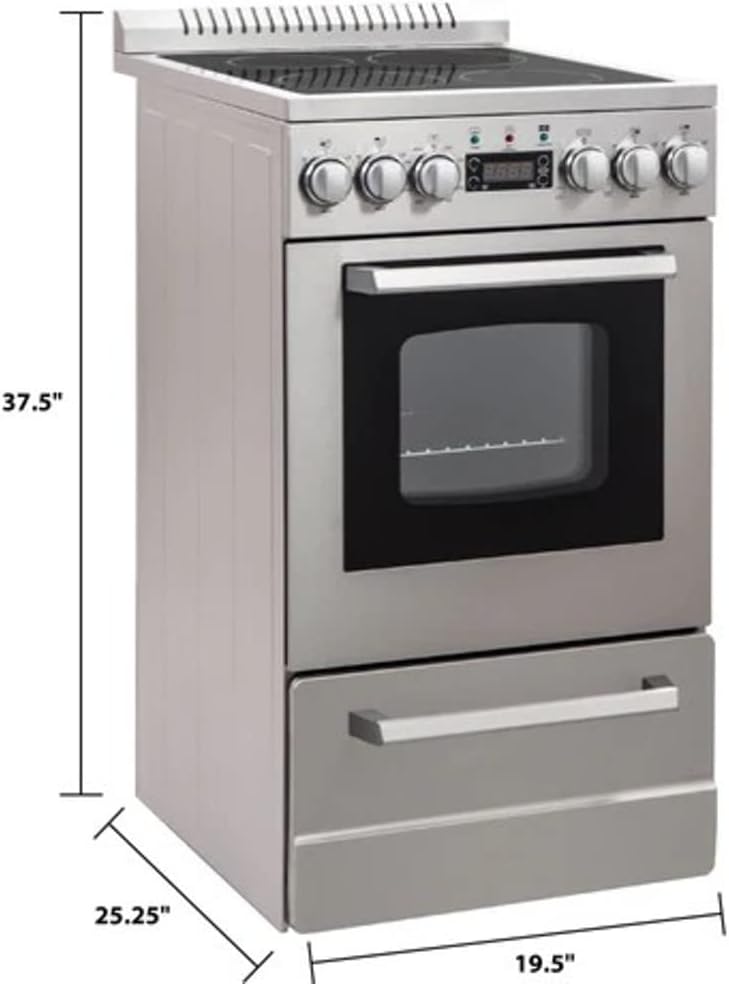 Avanti DER20P3S DER20P Elite Series 20" Electric Range Oven, in Stainless Steel - $600