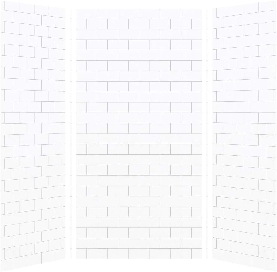 Transolid SWK483696-21 SaraMar 36-in X 48-in X 96-in Glue 3-Piece Shower Wall Kit - $920