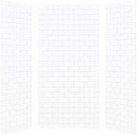 Transolid SWK483696-21 SaraMar 36-in X 48-in X 96-in Glue 3-Piece Shower Wall Kit - $920