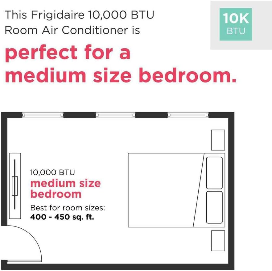 Frigidaire FHWC103TC1 Window Air Conditioner, 2024 10,000 BTU Electronic Controls - $175