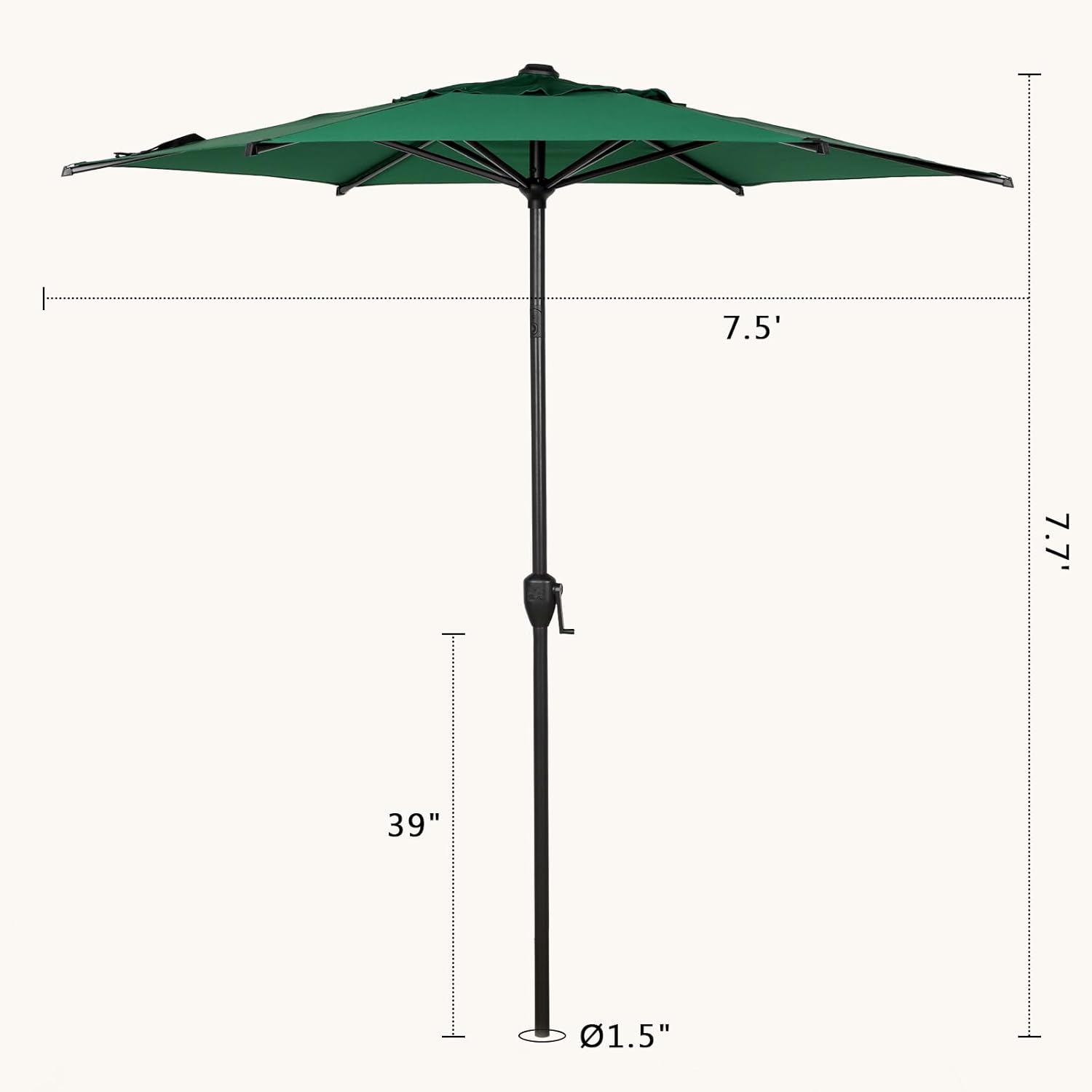 Abba Patio 7.5FT Lyon Outdoor Patio Umbrella Outdoor Table Umbrella - $25