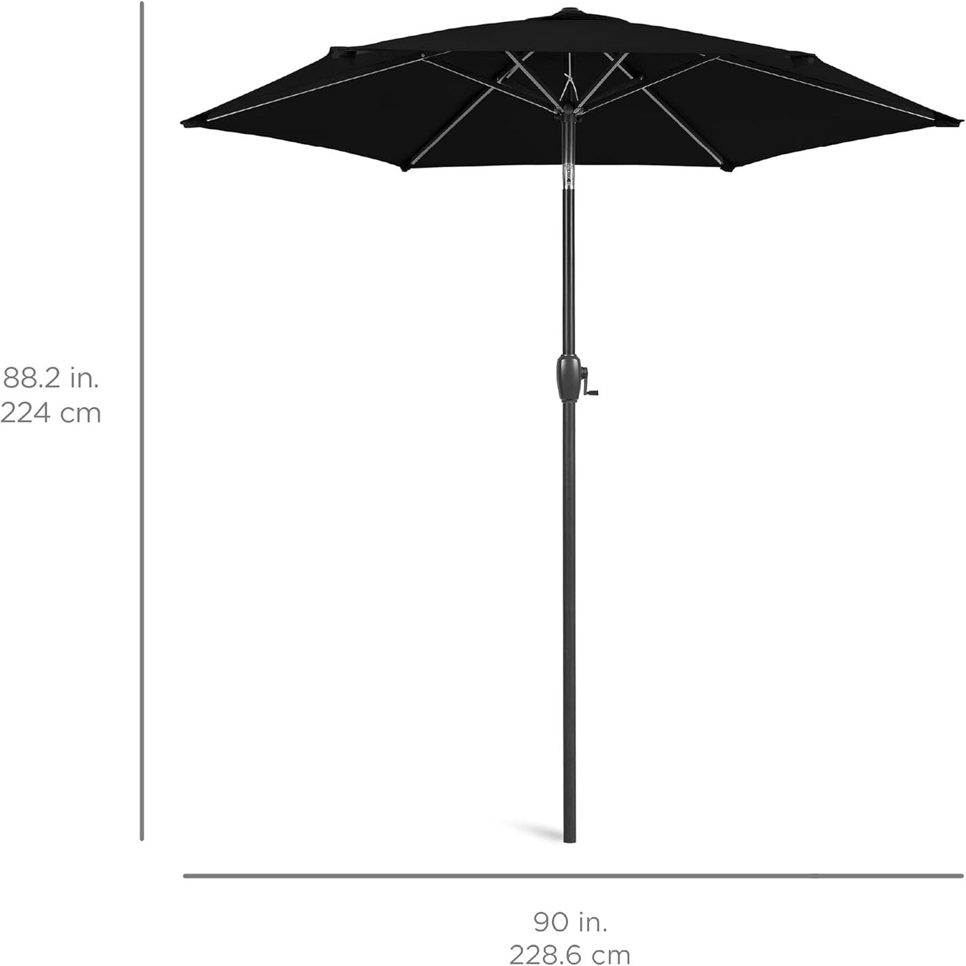 Best Choice Products 7.5ft Heavy-Duty Round Outdoor Market Table Patio Umbrella - $30