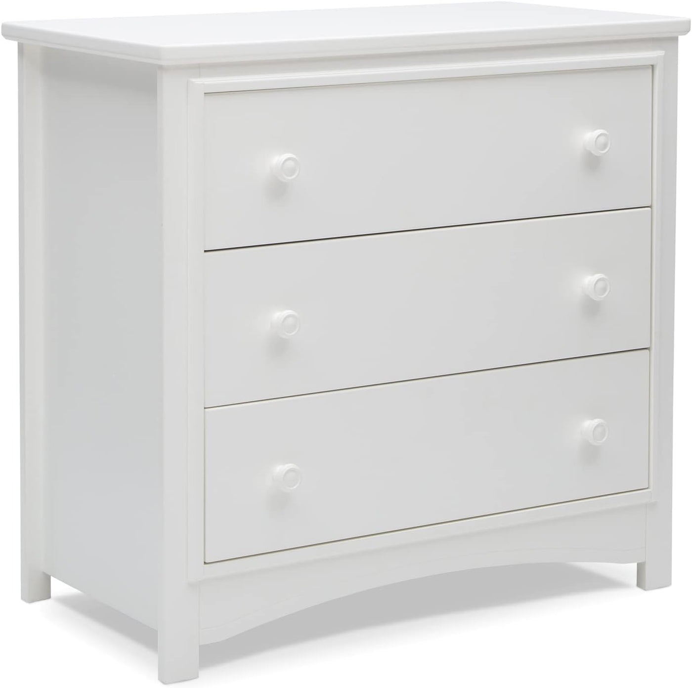 Delta Children Perry 3 Drawer Dresser with Changing Top, Bianca White - $170