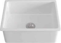 Enbol 24 Undermount Kitchen Sink - 24x18 inch Undermount White Porcelain - $150