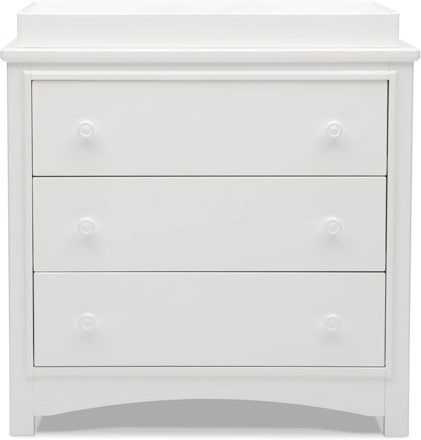 Delta Children Perry 3 Drawer Dresser with Changing Top, Bianca White - $170