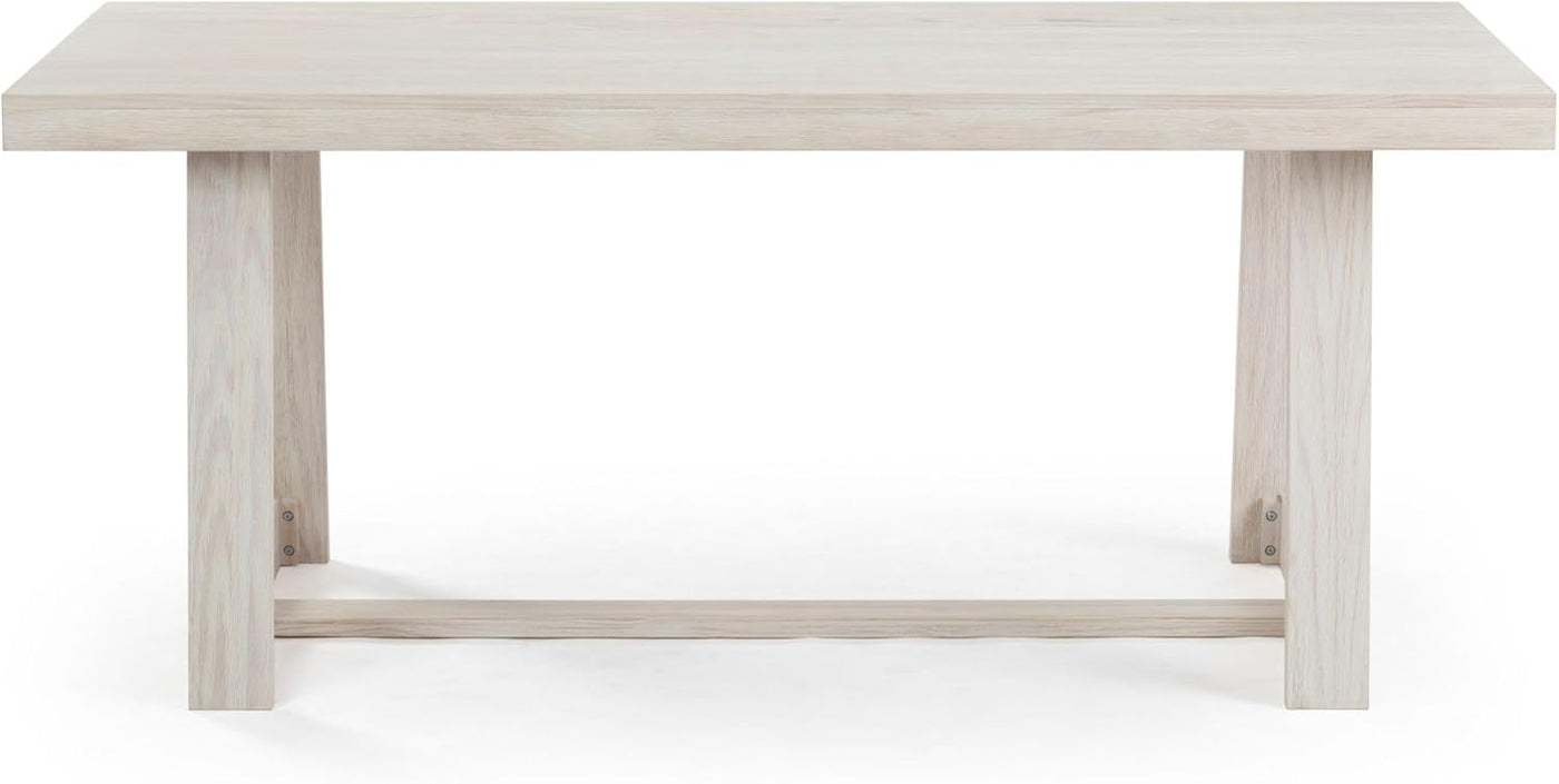 Plank+Beam 72 Inch Farmhouse Dining Table, Large Wooden Rectangular Dinner Table - $250