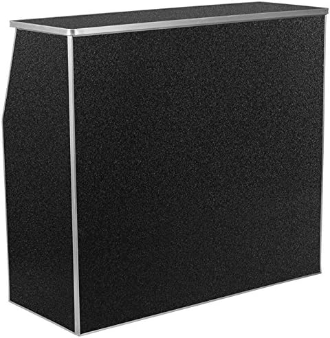 Flash Furniture Amara 4' Black Marble Laminate Foldable Bar - $320
