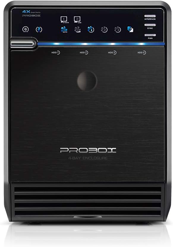 Mediasonic PROBOX 4 Bay 3.5” SATA Hard Drive Enclosure - $75