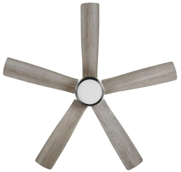Fanelee 54 in. White Color Changing LED Brushed Nickel Smart Ceiling Fan - $115