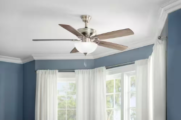Chantilly 52 in. Indoor Brushed Nickel Ceiling Fan with Light - $55