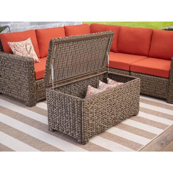 Hampton bay online wicker coffee table