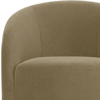 Lifestyle Solutions Boson Swivel Accent Chair in Camel Brown Velvet Upholstery - $180