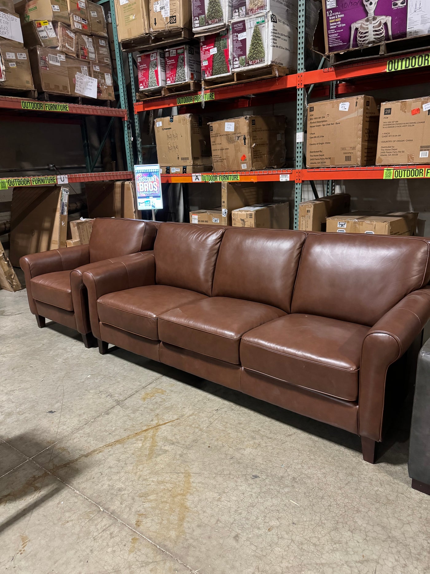 Brown Sofa & Chair Set (Out of Box) - $500