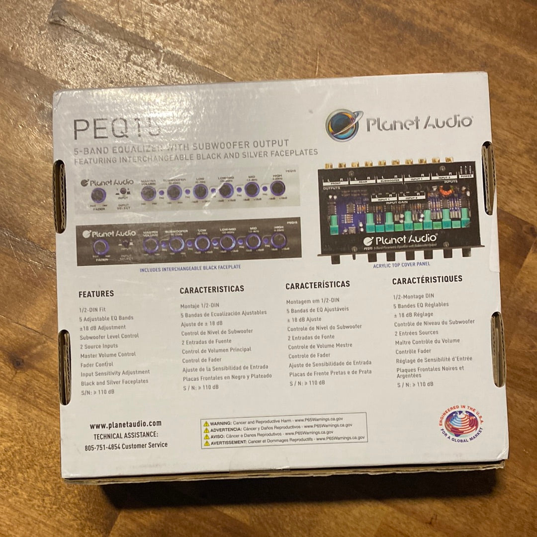 Planet Audio Peq15 5-Band Parametric Equalizer - $50