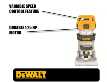 DEWALT 7 Amp Corded 1-1/4 HP Max Torque Variable Speed Compact Router with LEDs - $100