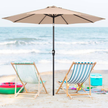 Market Sunshade Patio Umbrella in Beige 105.9 in. x 91.3 in.  - $30