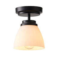 Aiwen 1 -Light 5.9-in Black Semi Flush Mount Light ENERGY STAR Certified - $20