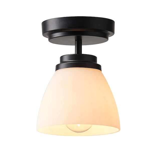 Aiwen 1 -Light 5.9-in Black Semi Flush Mount Light ENERGY STAR Certified - $20