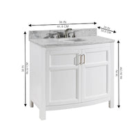 allen + roth Moravia 36-in White Undermount Single Sink Bathroom Vanity with Top - $570