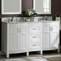 allen + roth Moravia 60-in White Undermount Double Sink Bathroom Vanity with Top - $960