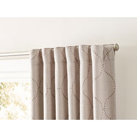 allen + roth 84-in Linen Blackout Thermal Lined Back Tab Single Curtain Panel - $20
