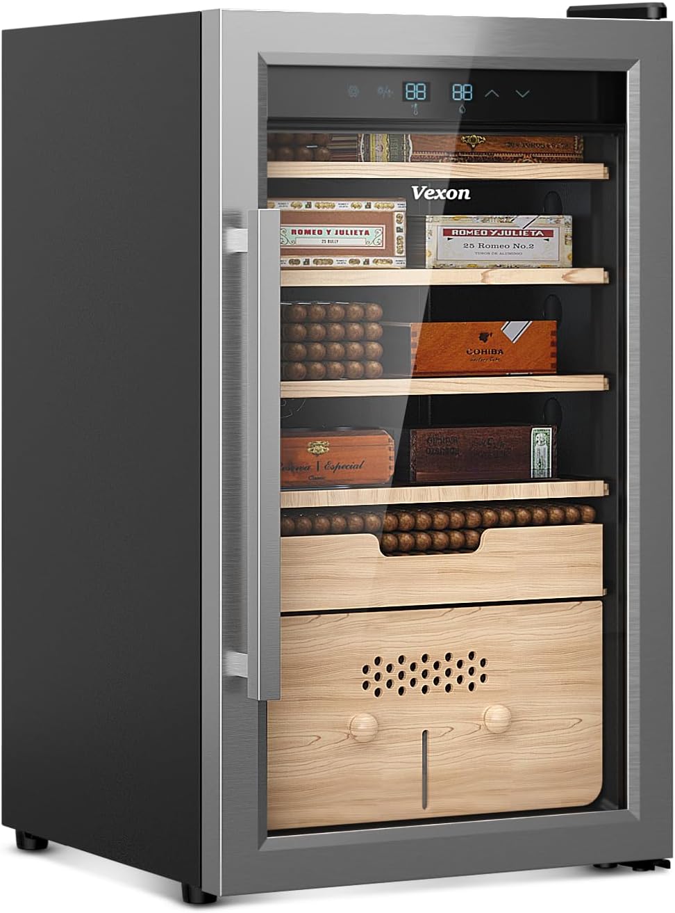 Vexon Electric Humidor, 486 Counts Cigar Cooler Humidor, Heating & Humidity Control - $330