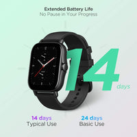 Amazfit GTS 2e Smart Watch 5 ATM Waterproof, Black - $75