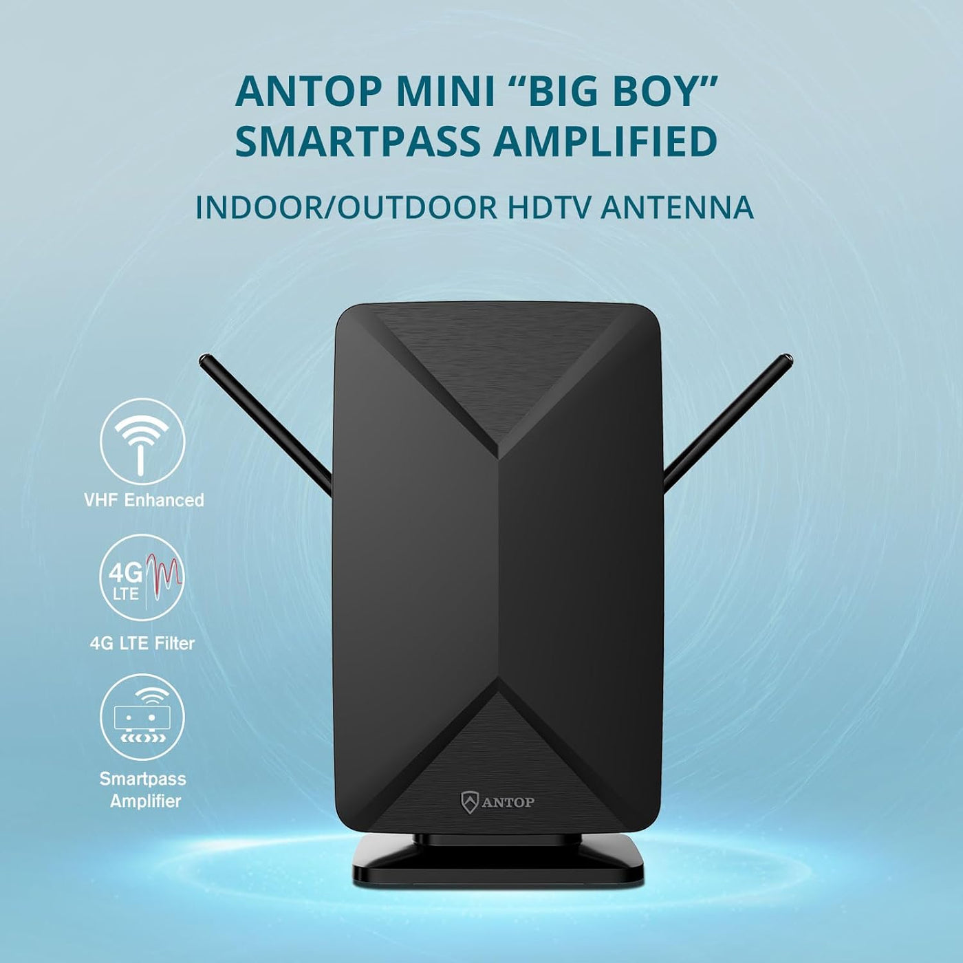 HD Antenna - ANTOP AT-406BV Flat Panel Mini Big Boy Indoor/Outdoor - $60
