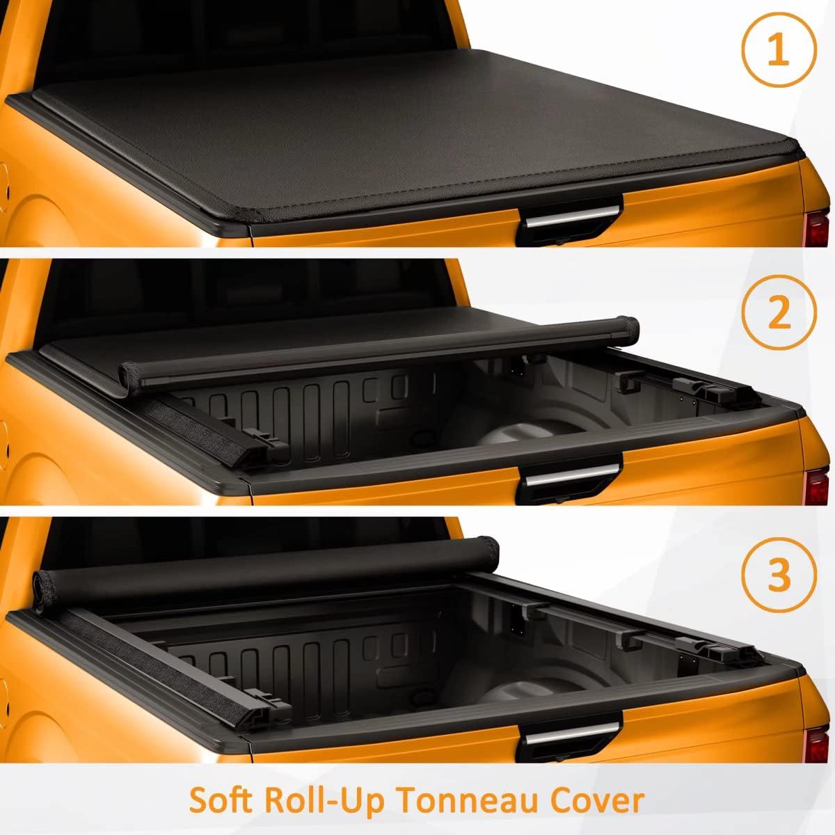 Soft Roll-Up Tonneau Cover Truck Bed Fits 2022 2023 Maverick 4' 6" Bed (54.4") -  $105